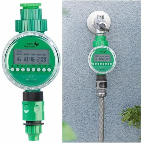 Electronic Watering Timer - Royal Gardineer - BWC-130 - 16 Programs - LCD Display