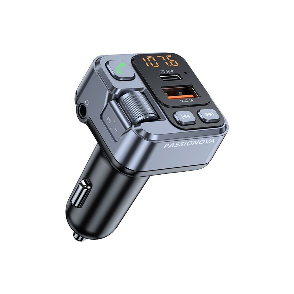 Bluetooth 5.1 Fm Transmitter Car Fm 30W 2.4A Type C Fast Charging And Usb Port Bluetooth Adapter Car Charger 8581600433488