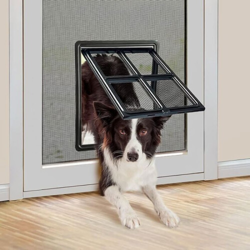 Pet Door - Unspecified - Large - Black - 12" x 16" - Indoor 2