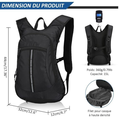 Hydration Backpack - Unspecified - 15L - Waterproof - Reflective - Adjustable 2