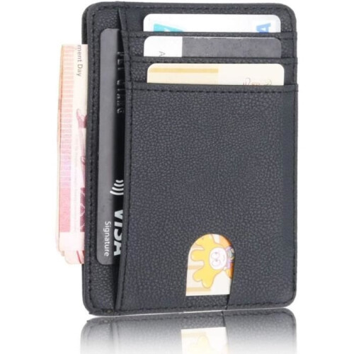 Wallet - Anti-fraud - Leather - Black - Elegant - RFID Protection 1