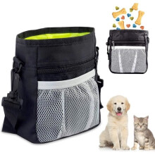 Dog Treat Bag, Dog Training Bag, Portable Adjustable Waist Bag Shoulder Strap, with Bag Dispenser