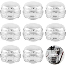 Home Safety Gas Stove Knob Covers, 8 Pieces Black Oven Protection Baby Kitchen Knob Cover