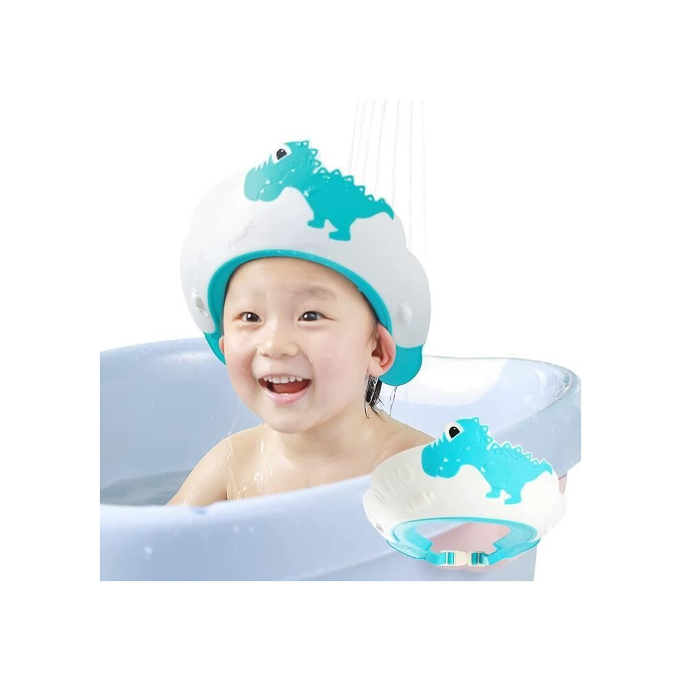 Children's Bath Visor, Baby Bath Cap, Shower Hat For Children From 0 To 9 Years Old, Adjustable Visor Caps, Blue Aihontai