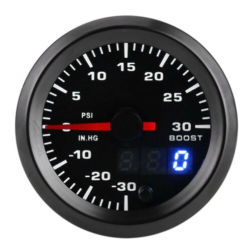 Universal 7 Color LED Turbo Boost Gauge 52mm Digital Display Pointer 2" 2