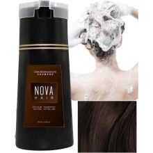 Nova Hair Instant Dye Shampoo, Nova Hair Dye Shampoo, Hair Color Shampoo, Novahair Instant Dye Shampoo for Men & Women(Dark Brown)