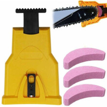 Kettensägenschärfer, Kettensägenschärfer-Set mit 3 Schleifsteinen, schnelle Holzbearbeitungswerkzeuge für