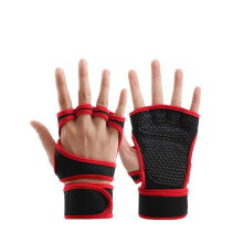 Fitness Gloves - Weight Lifting Gloves for Men & Women, Full Palm Protection with Wrist Wraps, Red XL, Great for Pull Ups & Cross Training