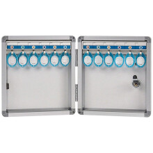 Key Organizer Wall Mounted Cabinet, 12120 Capacity, Tags And Hooks, Space Saving For Car And Home Keys, Silver White