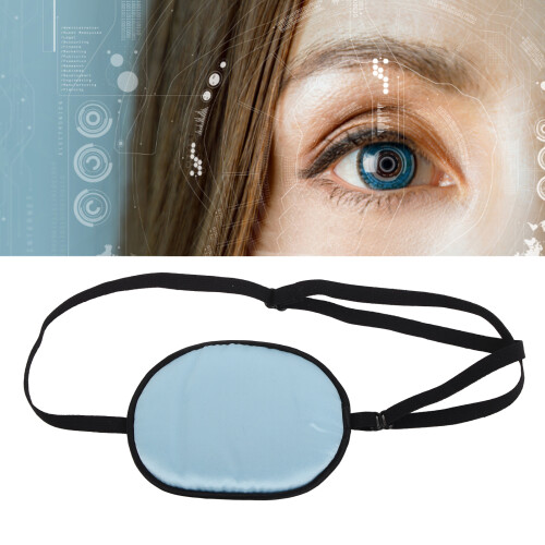 Adjustable Silk Cotton Eye Patch with Elastic Strap for Adults 3.46 x 2.87in 2