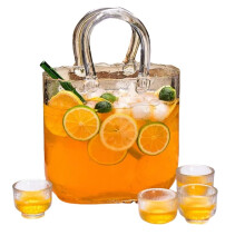 Glass Punch Bowl With Ladle 0.62Gallon Crystal Clear For Weddings And Events Home Decor HeavyDuty Fruit Or Candy Bowl