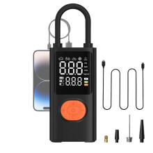 Portable Air Pump Air Compressor Rechargeable Light Tire Inflator With Digital Pressure Gauge For Motorcycle And Truck