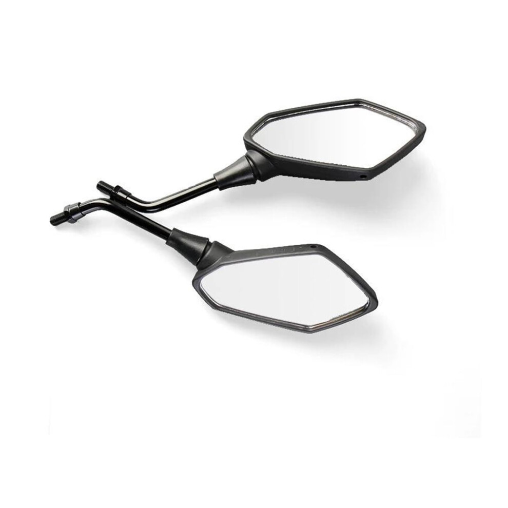 Motorcycle Side Wing Mirror Rearview Mirror For Scooter Ebike 8Mm Or 10Mm Convex Back View White 9347817529531
