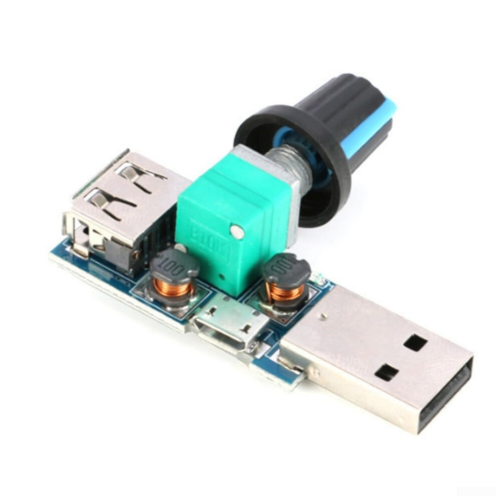 Usb Fan Speed Controller With Adjustable Wind And Precise Voltage Knob For 5V Cooling Fans 9199774107679