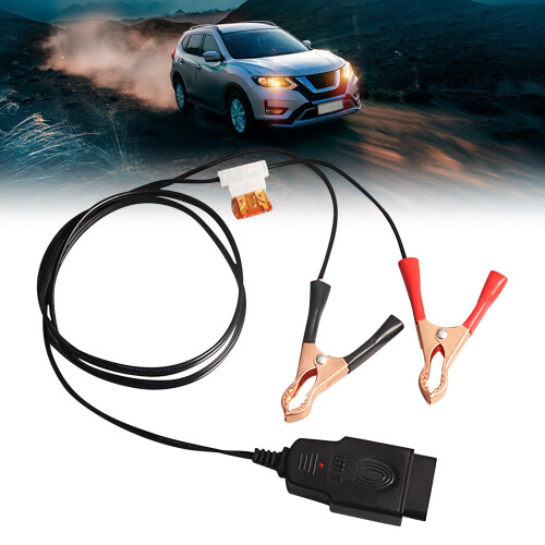 Car Memory Saver OBDII Battery Saver Tool 12V Data Loss Prevention with Voltage Display