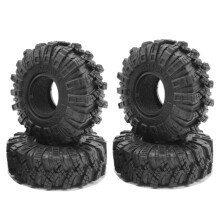 4 STÜCKE 62 Mm 1,0-Zoll-Radreifen Weiche SchlammgeläNde-Gummireifen für 1/24 RC Crawler Car Axial SCX24 Gladiator Bronco Parts