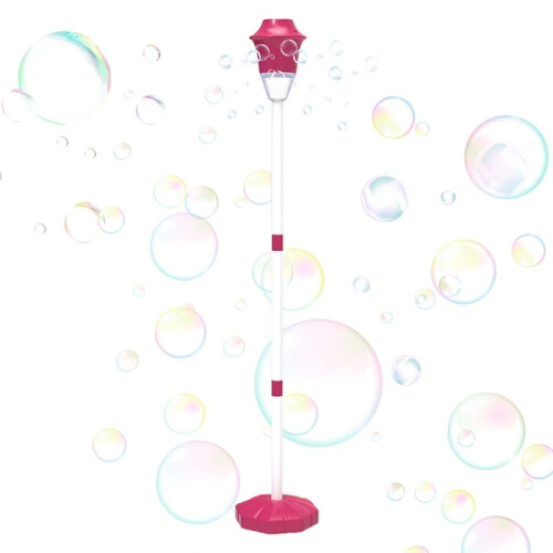 Automatic Bubble Machine with Light Vertical Bubble Machine for Birthday Outdoor Wedding Christmas Parties Red 1