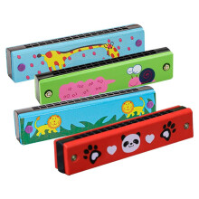 Children'S Harmonica, Pack of 4 Diatonic Harmonica, Wooden Musical Instrument for Beginners, Professionals, Students