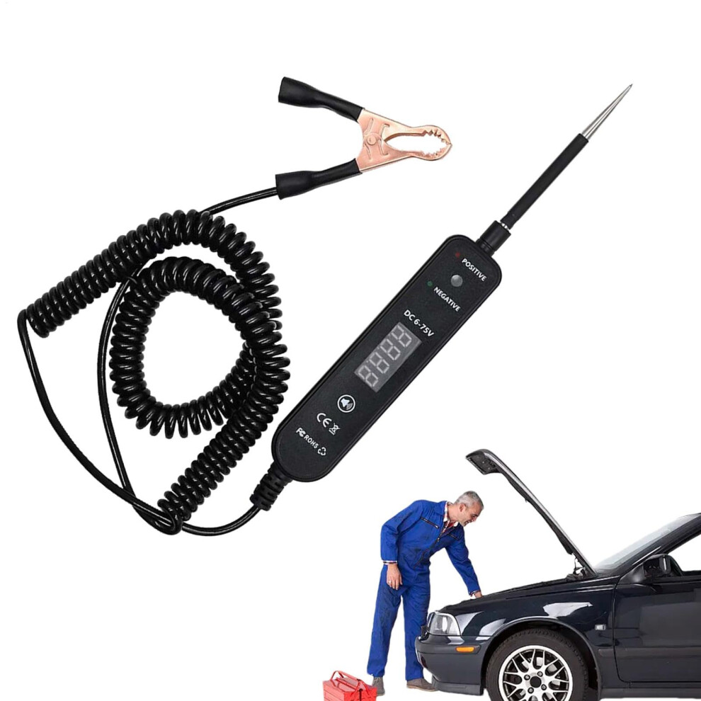 Car Circuit Tester With Digital Display, 460Vdc Automotive Diagnostic Tool For Quick Fault Detection 9382693286048