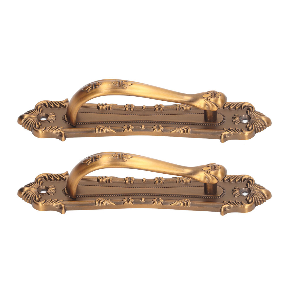 Bronze Surface Mounted Door Handles 2Pcs For Wooden Gate Wardrobes 200Mm 8061375809522