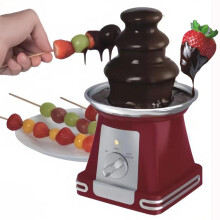3 Tier Stainless Steel Chocolate Fountain Fondue Tower for Parties, Cheese and Dessert Dips