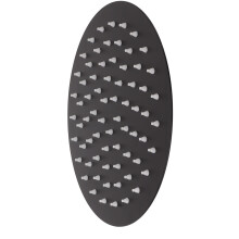 Ultramatischer Regen-Duschkopf 20 cm Edelstahl Schwarz Fest round