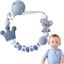 Baby-Schnullerclip, personalisierter Schnullerclip, Baby-Schnullerclip, Silikon-Schnullerclip für Mädchen und Jungen