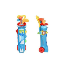 Kleinkind-Golfspielzeug-Set, Kinder-Golf-Sportspiel mit 3 Golfschlägern, 3 Bällen, 2 Löchern (blau, Einheitsgröße)