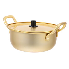 Aluminum Noodle Pot With Lid, Fast Heating Ramen Cooker, Small Pot For Stews, Soups And Curry, Dual Handles