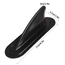 Langlebige PVC-Kajak- und Surfbrettflosse 21x6,5x6cm Schwarz