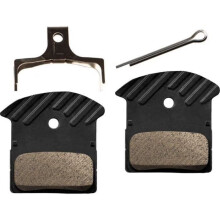 Pastiglie dei freni bici Shimano J05A-RF in resina con aletta e molla - nero