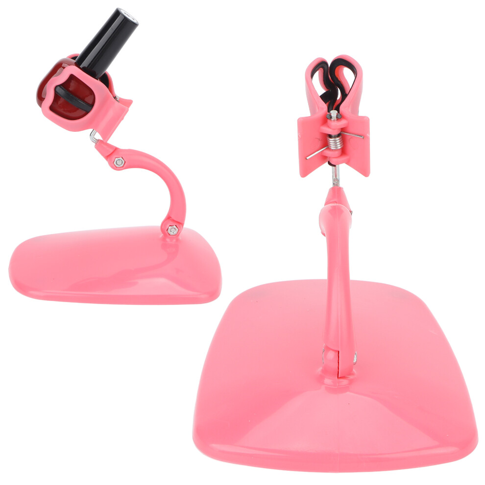 Pink Nail Polish Holder Stand for Hands-Free Fingernail Painting