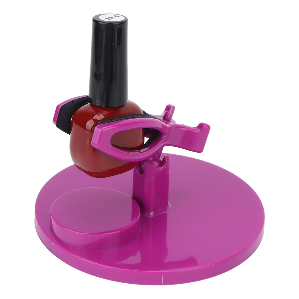 Purple Wide Base Nail Polish Stand for Manicure and Painting Gel Fixing Clip