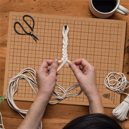 Macrame Board with Pins, 12x16In Portable Double Side Macrame Project Board with Grids,Reusable Macrame Board 1