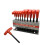 10 Piece Hexagonal Wrench Set with Flat  T-Shaped Red Handle H2-H10 Wrench Blackened Iron Frame 3