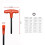 10 Piece Hexagonal Wrench Set with Flat  T-Shaped Red Handle H2-H10 Wrench Blackened Iron Frame 6
