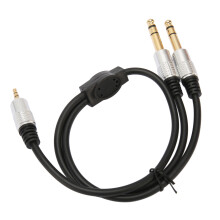 Cordon Y professionnel 3,5 mm vers 6,35 mm pour guitare, mixeur et haut-parleurs