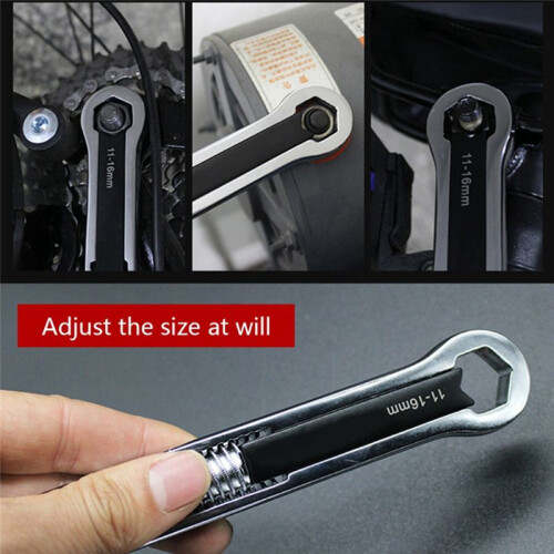 2Pcs Multifunctional Ring Wrench Set Adjustable Large/Small Double-Headed Wrench Universal Maintenance Hand Tools 1