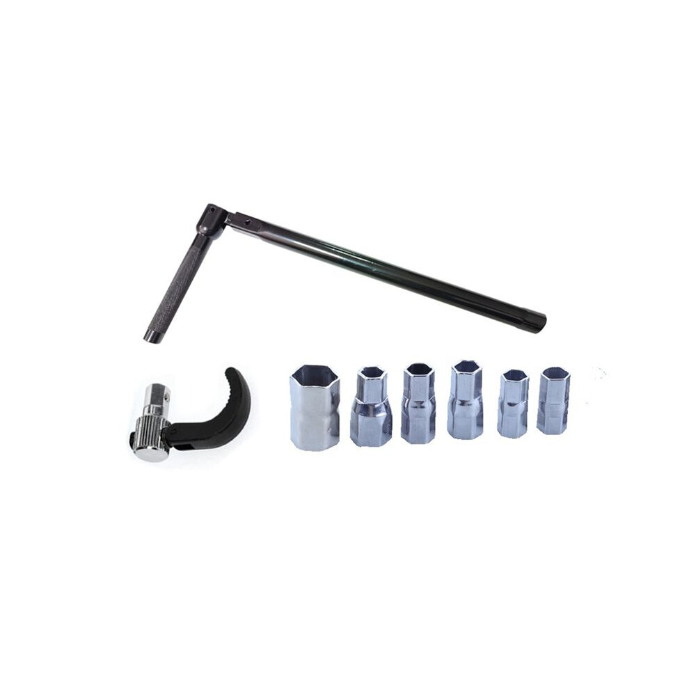 Faucet Wrench 9 To 17Mm Carbon Steel Plumber Socket Wrench With 6 Sockets And 1 Collet Tight Spaces Tap Back Nut Wrench 6031119639373