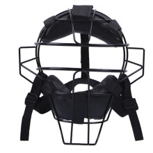 Full-Face Baseball Catcher Mask Black, Secure Fit for Comfort and Protection, Clear Vision, Adult Size, Durable Material