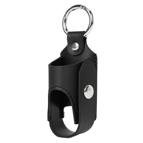 Leather Inhaler Case with Clip, Durable PU for Solid Protection, Compact Easy Access Travel Holder Black