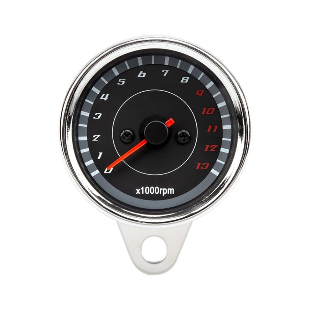 Universal 12V Motorcycle Tachometer Odometer Gauge 13000 Rpm Mechanical Classic Design 9382693287571