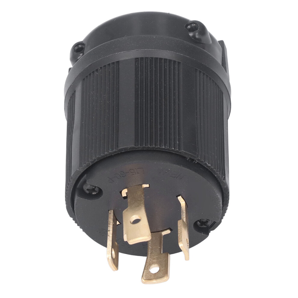 Locking Us Standard Plug 4 Holes L15â30P Brass Contact 30A 250V 5021375817012