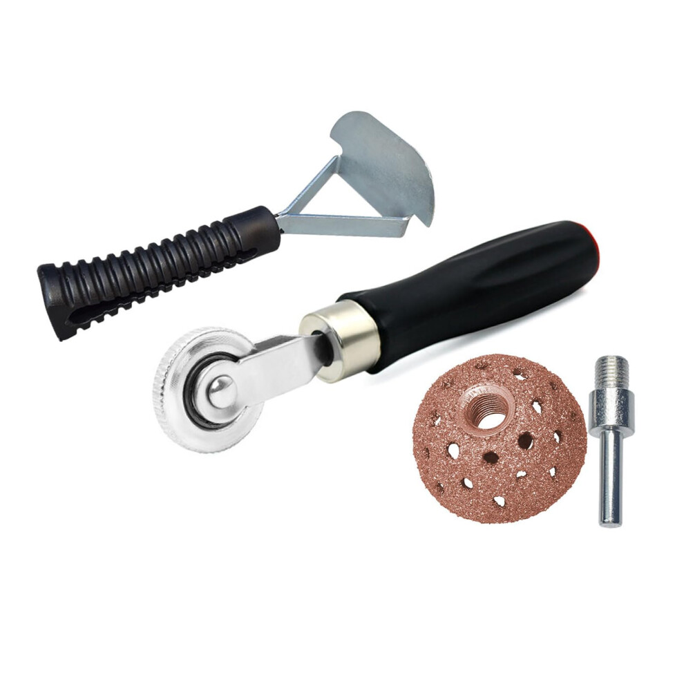 Efficient Tire Fixing Set Featuring Polishing Wheel And Air Removal Roller For Seamless Puncture Repairs Tire Patch Tool 9187378448175
