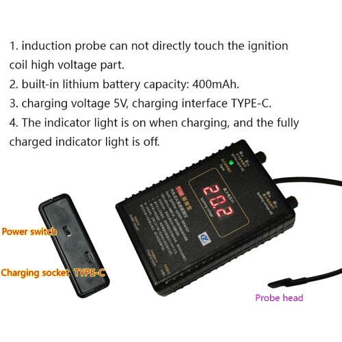 Ignition Coil Tester Automotive Diagnostic Tool for Accurate Ignition Analysis and Voltage Detection 2