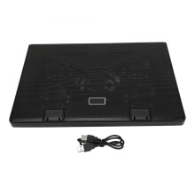 Gaming Laptop Cooling Pad, Enhanced Cooling Performance with Whisper Quiet Operation, Secure Universal Compatibility for Notebooks Under 17 In, Dual