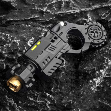 Fidget Gun Metal Toy for Adults Stress Relief 3in1 EDC with Bullets Shells Target Purple Light