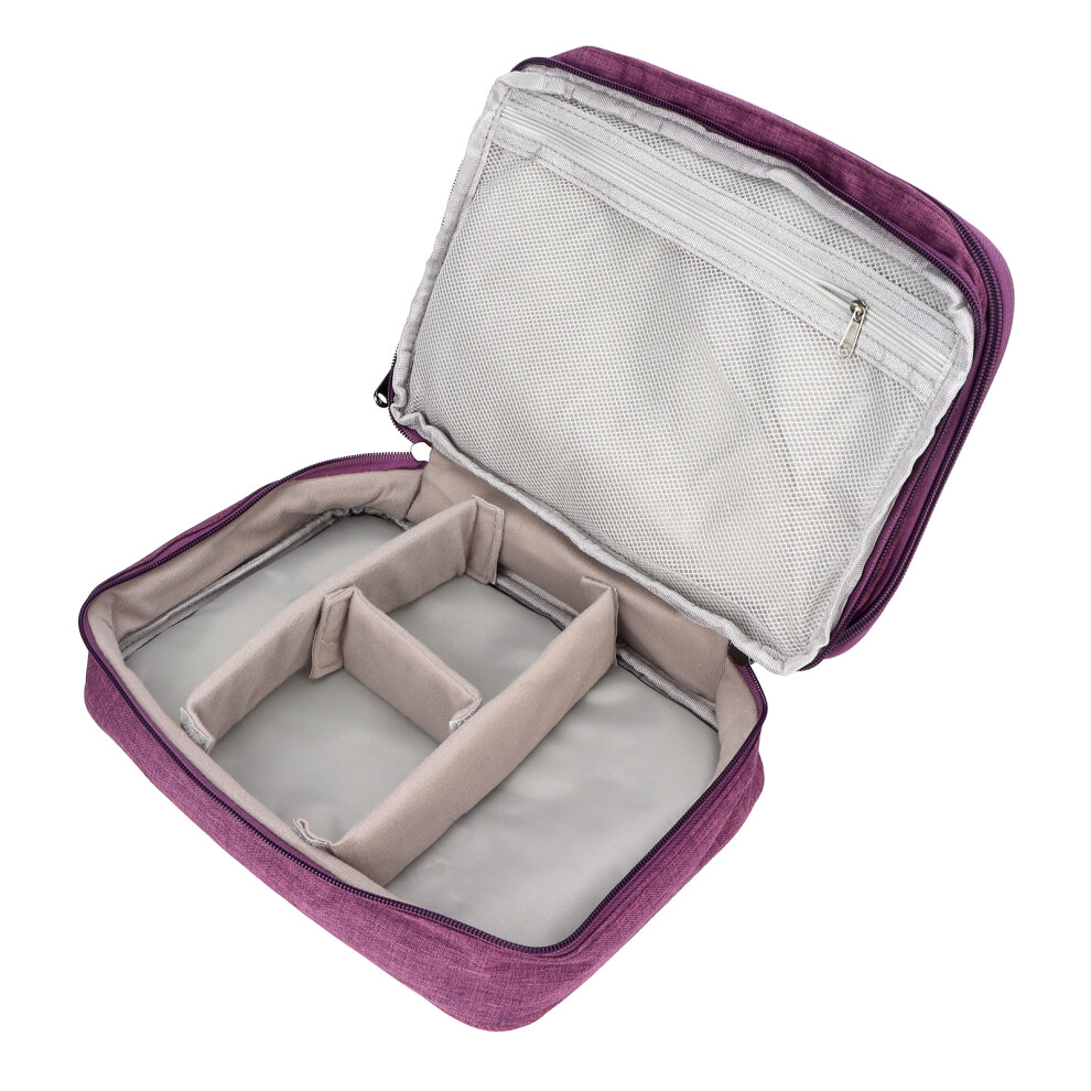 Travel Buddy, Large Capacity Soft Nylon Toiletry Organizer, Water-resistant Hanging Function Bag For Cosmetics, Cables, Earphones, Toiletries With