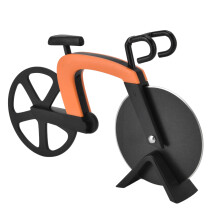 Tagliapizza a forma di bicicletta 18,5 cm  11 cm arancione 130 g