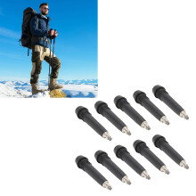 10 Stück Wolframstahl-Trekkingstockspitzen für harte Oberflächen und Trails